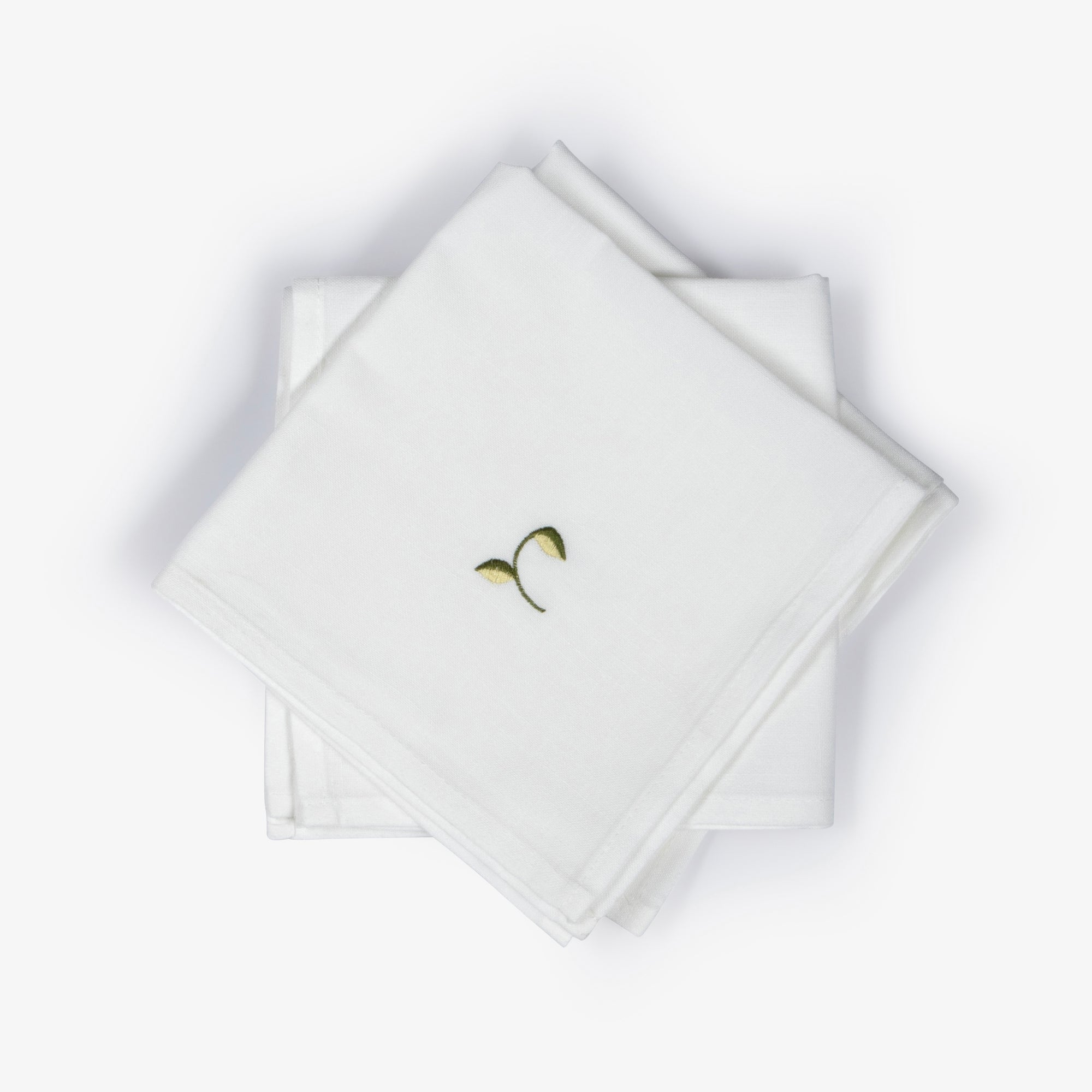 Leaf Cotton and Linen Blend Napkins, Set of Four - The Finishing Store South Africa