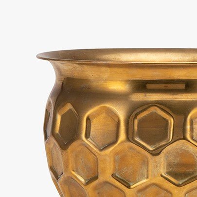 Brass Hexagonal Planter - The Finishing Store South Africa