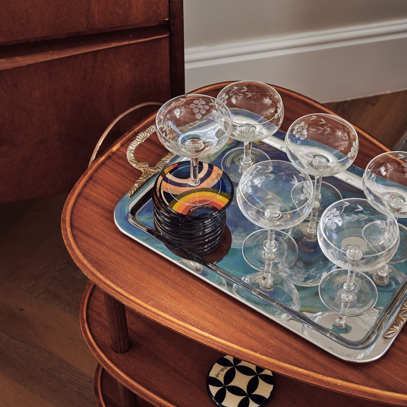 Curved Drinks Trolley - The Finishing Store South Africa