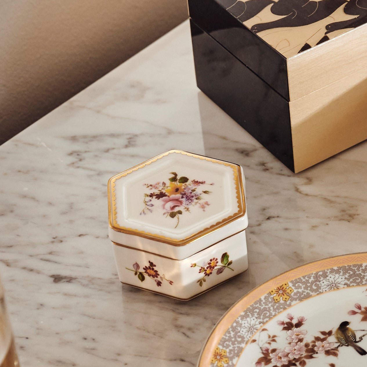English Bone China Trinket Box - The Finishing Store South Africa