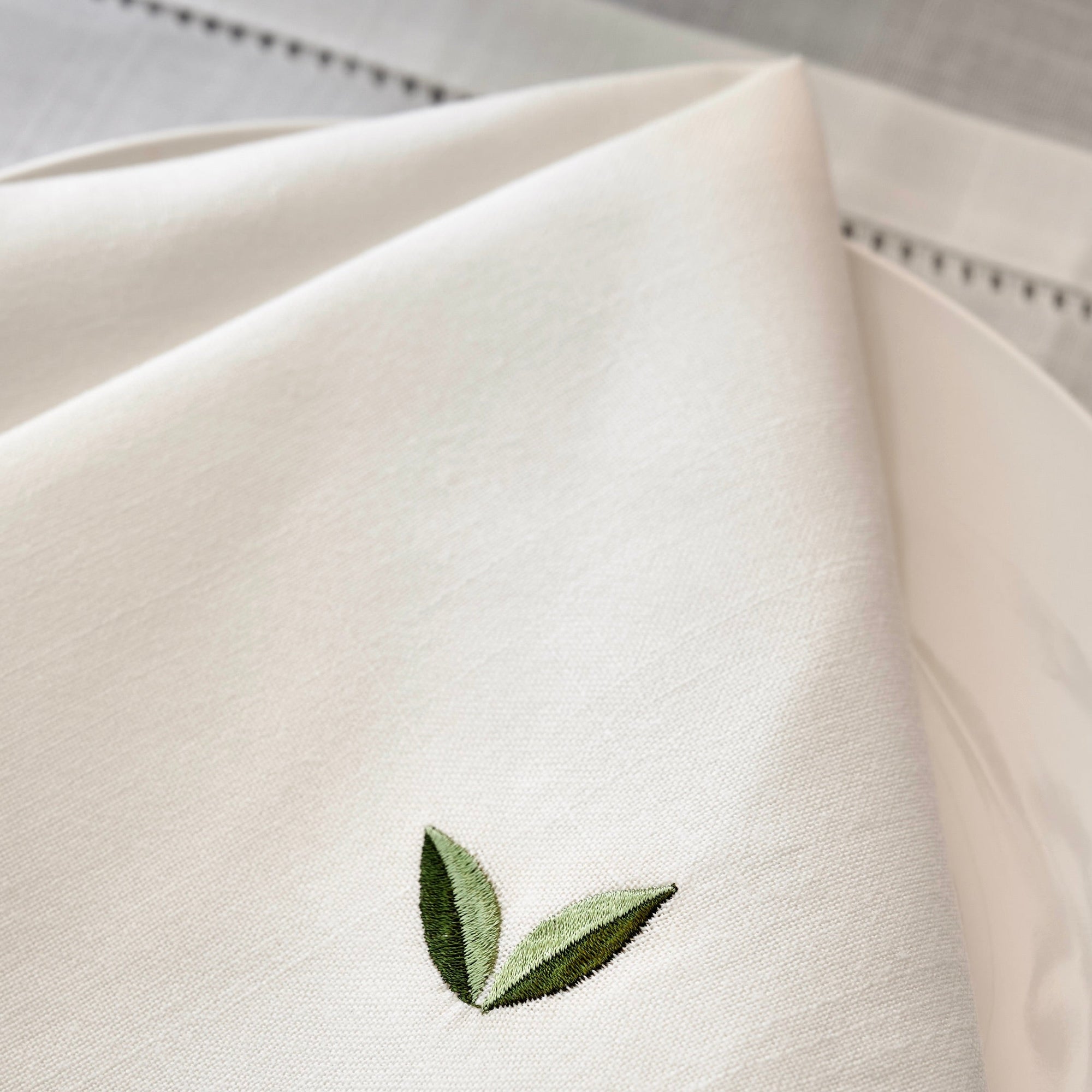 Olive Cotton and Linen Blend Napkins, Set of Four - The Finishing Store South Africa