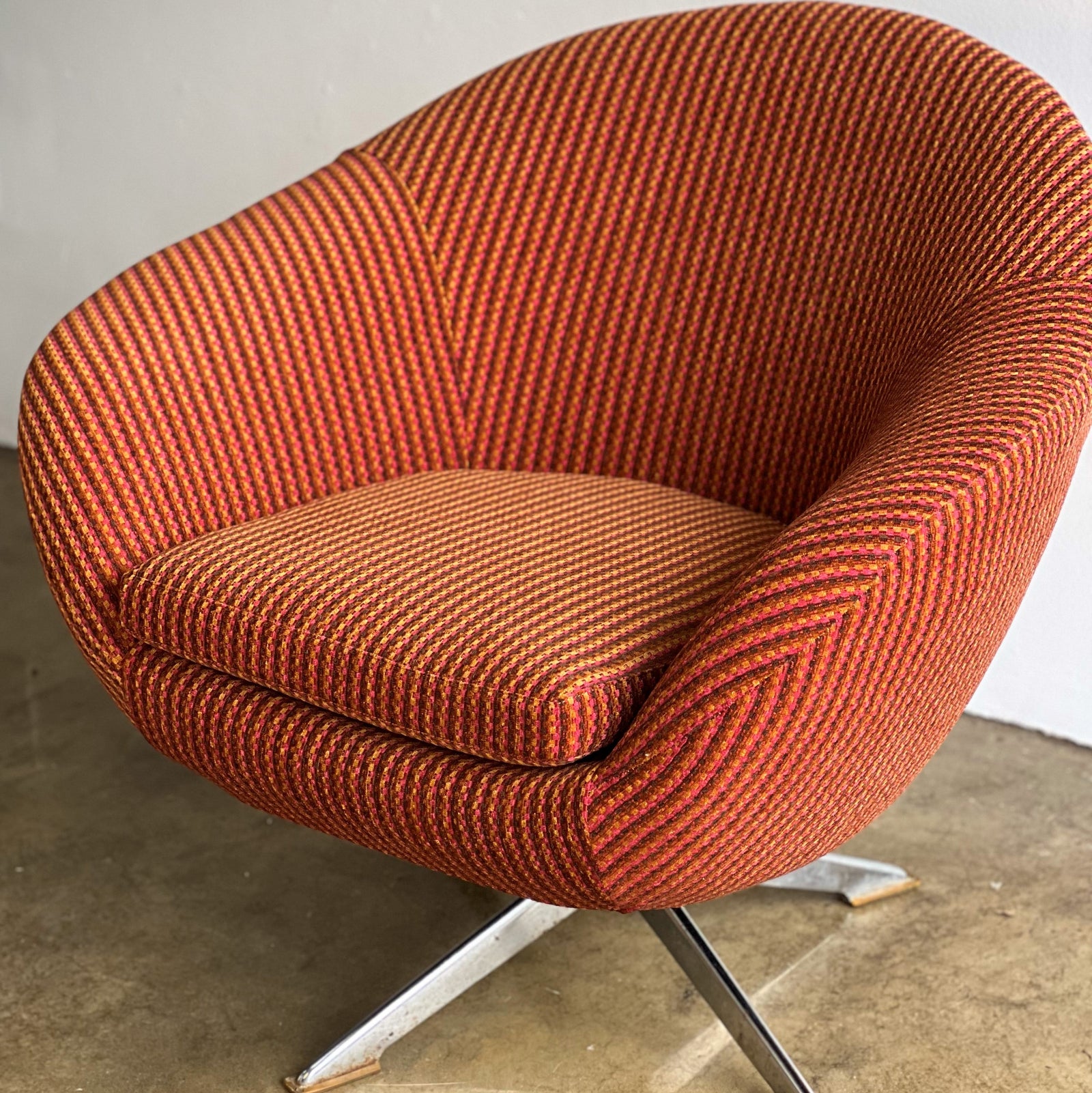 Rainbow Striped Swivel Chair - The Finishing Store South Africa